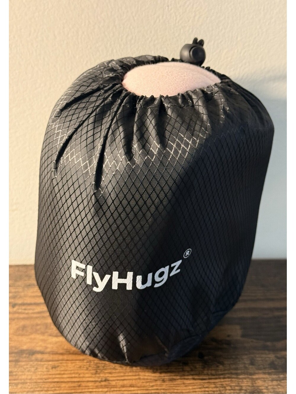 FlyHugz Neck Travel Pillow Memory Foam Neck Pillow for Comfort on Airplane Pink